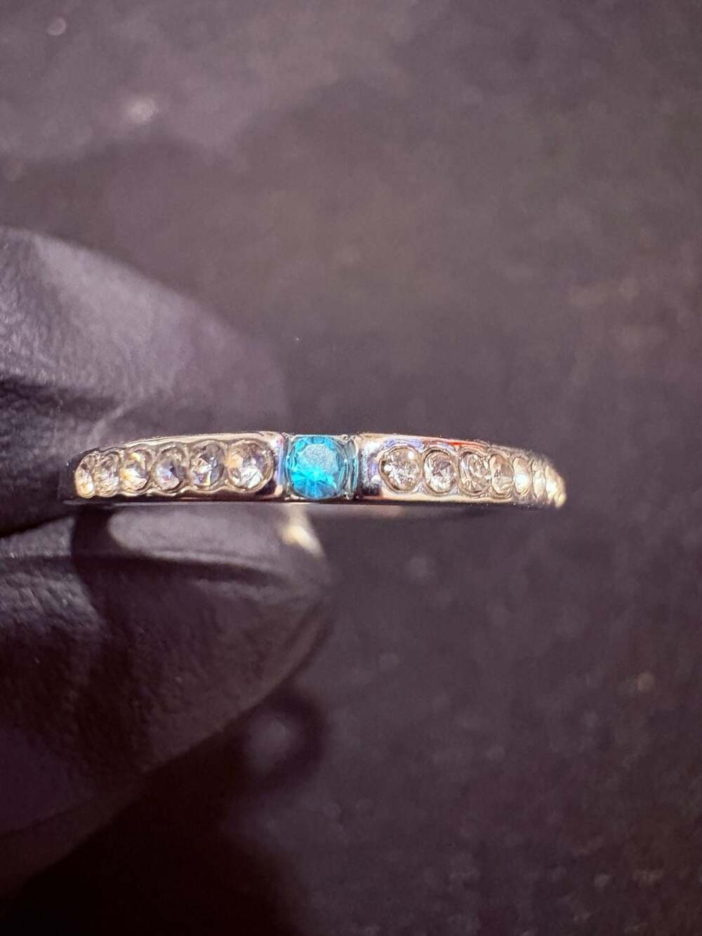 Blue Princess Cut Ring - Picture 6 of 6